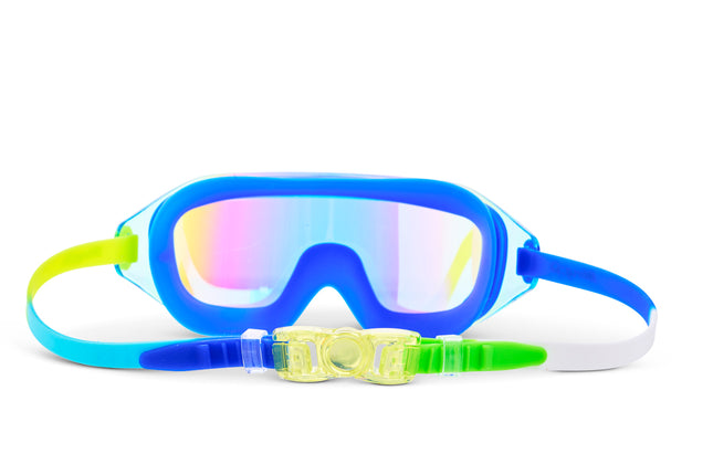 back view of Hologram Swim Goggles in Polar Stream showing a strap and back clip