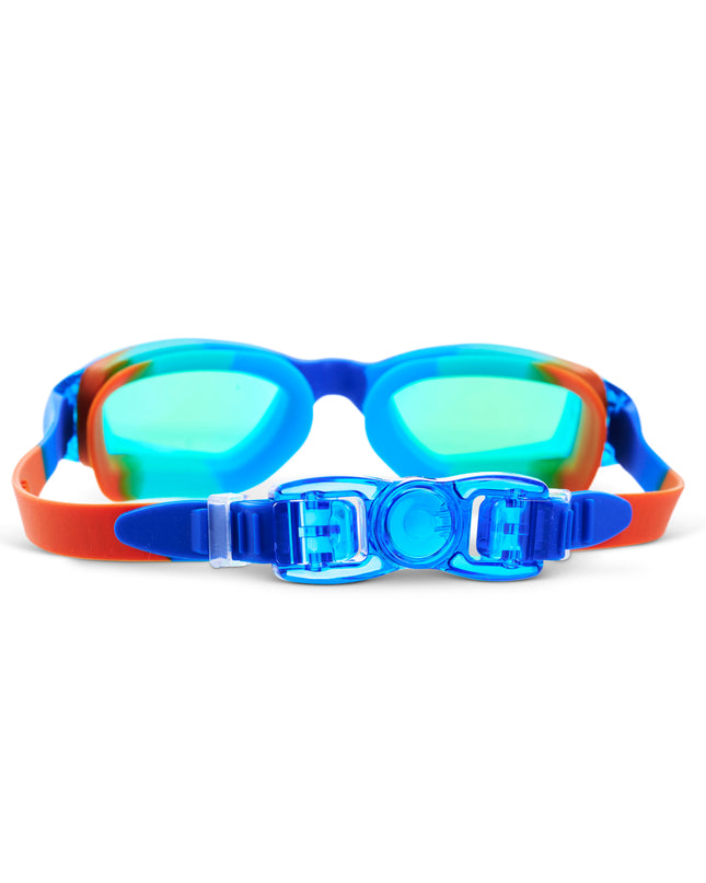 Voyage Swim Goggles in Trail Blaze all silicone swim goggles showing strap and back clip