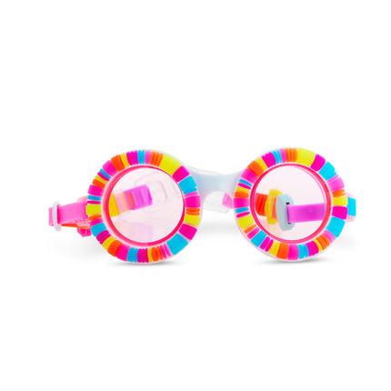bestie charm bracelet kid's swim goggles in U R LUVED pink as seen on news12 