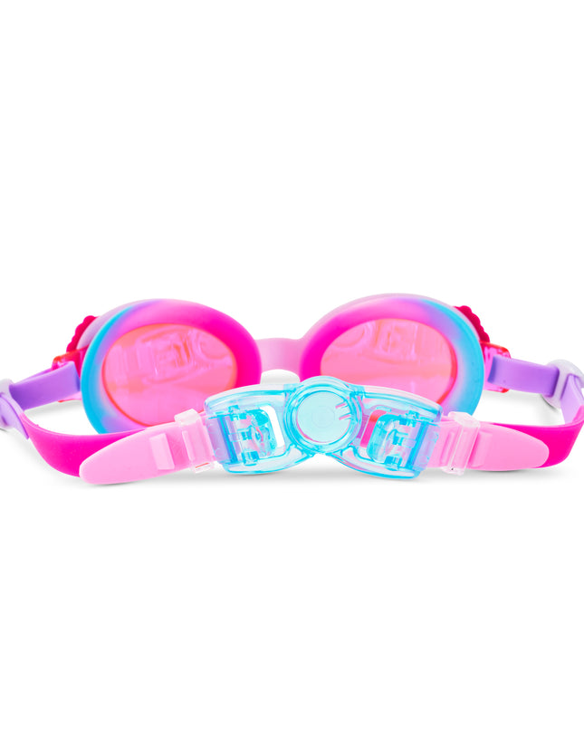 back view of candy carnival in pink parade showing strap and back clip
