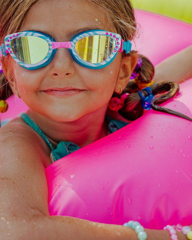 Cleo in Bella Blue Girl Kids' Swim Goggles