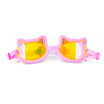 Flexi Feline cat-shaped swim goggles in Plush Paw Pink