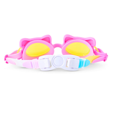 Back view of Flexi Feline swim goggles showing strap and back clip