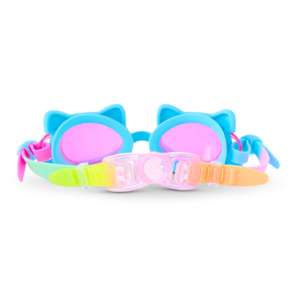 Back view of Flexi Feline swim goggles showing strap and back clip