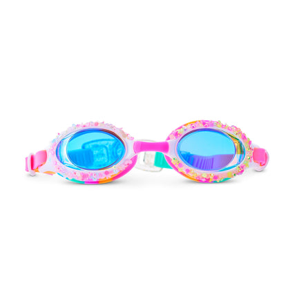 Gelato Ice swim goggles in Sparkle Sherbet with crushed rainbow rhinestones