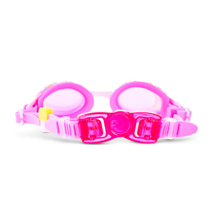 Back view of Crystal Pop swim goggles showing strap and back clip