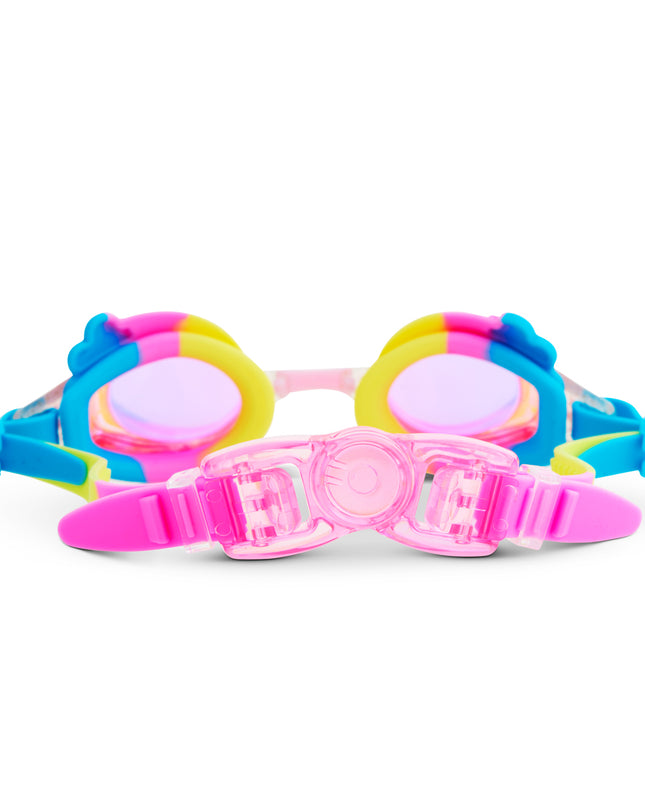 Colorful Clouds Rainbow Girl Kids' Swim Goggles