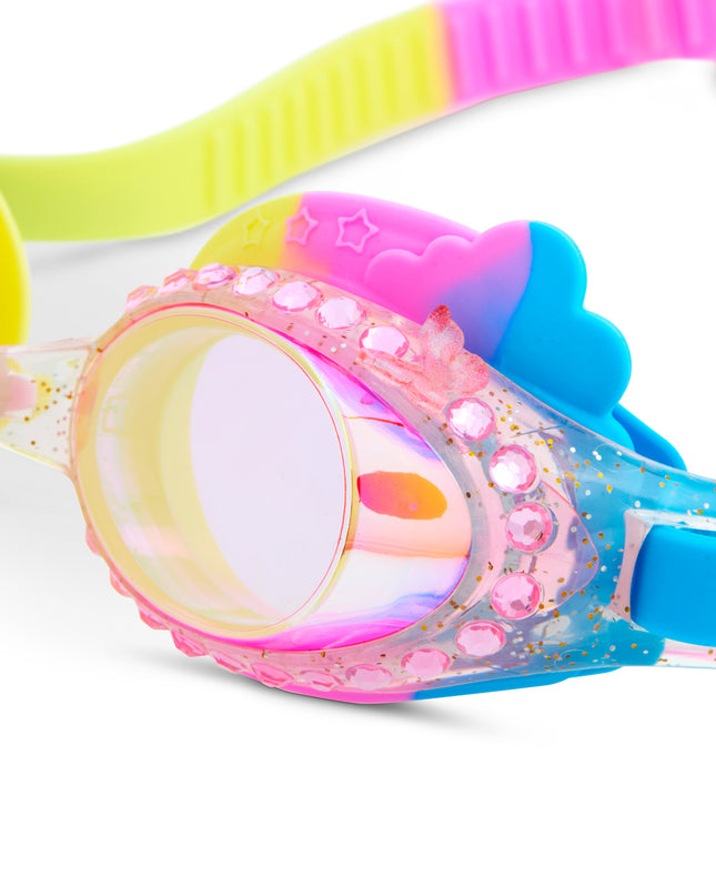 Colorful Clouds Rainbow Girl Kids' Swim Goggles