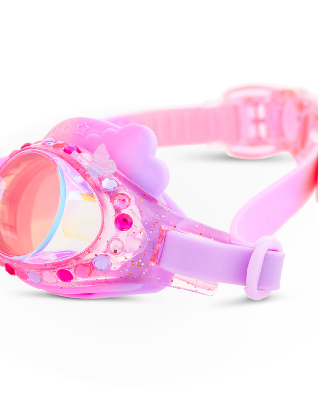 Floating Fuchsia Rainbow Girl Kids' Swim Goggles