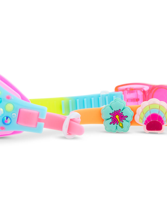 Barrier Reef Blue Tropical Getaway Girl Kids' Swim Goggles