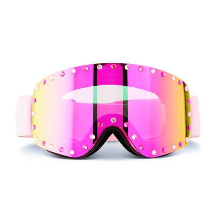 Shining Pink Kids' Ski Goggles