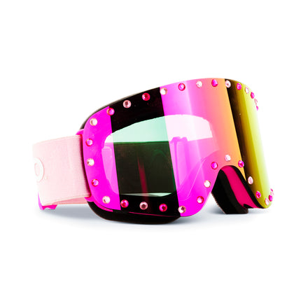 Shining Pink Kids' Ski Goggles