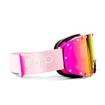 Shining Pink Kids' Ski Goggles