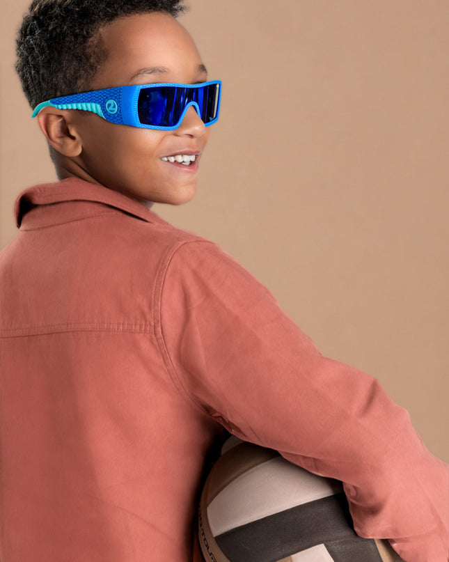 Sky Blue Stegosaurus Kids' Sunglasses