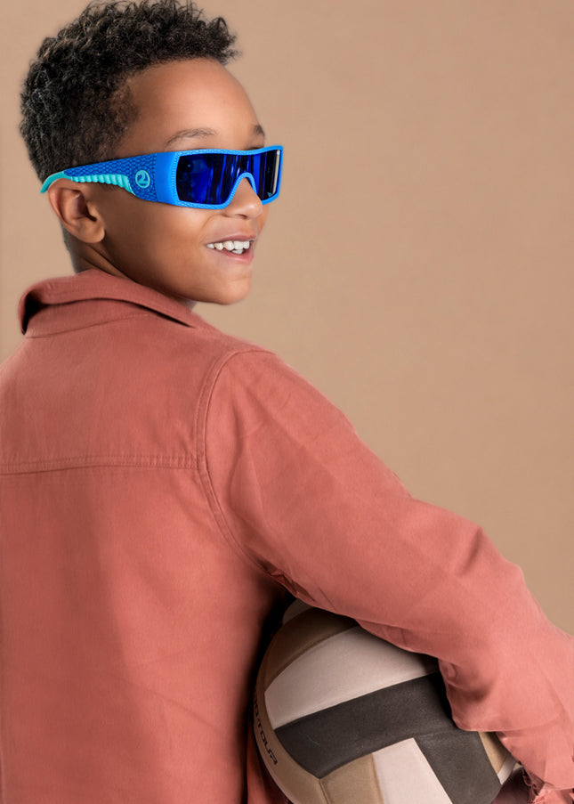Sky Blue Stegosaurus Kids' Sunglasses