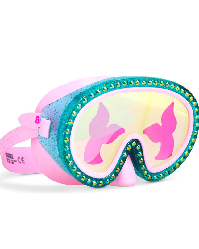 Jewel Pink Mermaid Kids' Swim Mask with Nose Piece