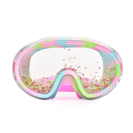 floatn' away kids swim mask in gold star glitter angle 1
