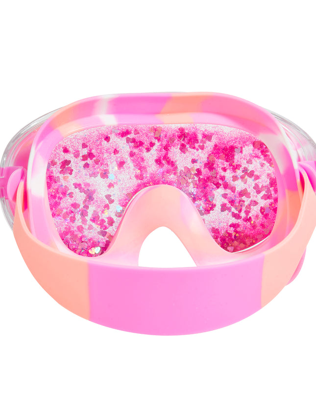 floatn' away kids swim mask in sand art pink angle 3