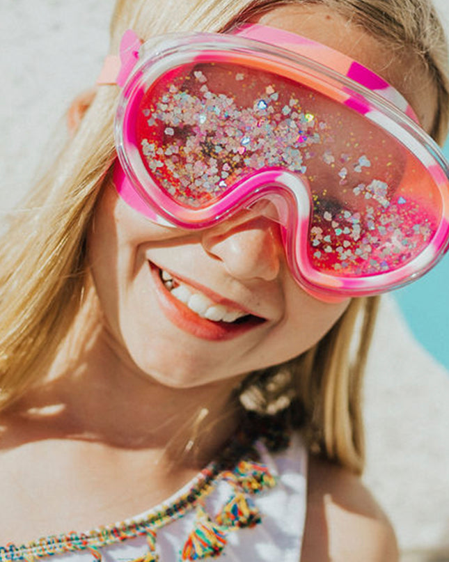Sand Art Pink Kids' Swim Mask