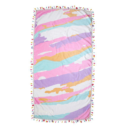 boho-purple-kids-beach-towel-stylish-designer-soft-absorbent
